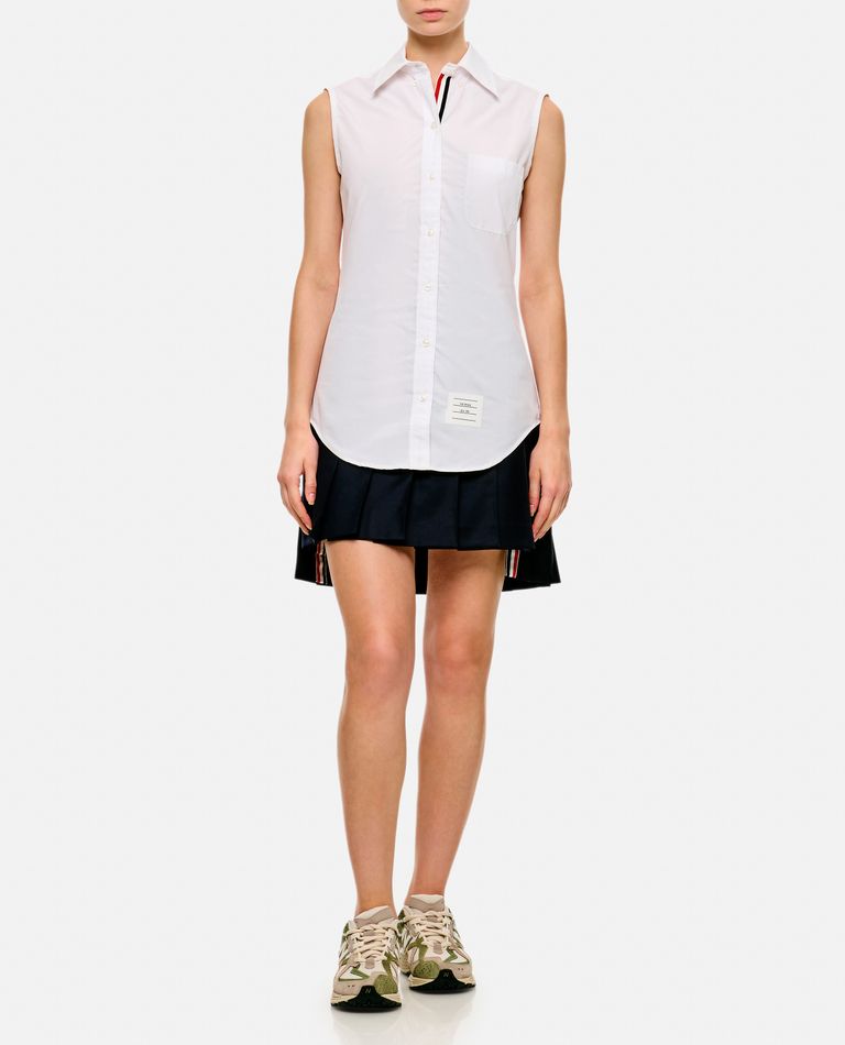 Tシャツ・カットソー THOM BROWNE CLASSIC SLEEVELESS POINT COLLAR SHIRT CLASSIC SLEEVELESS POINT COLLAR SHIRT for Women - Thom