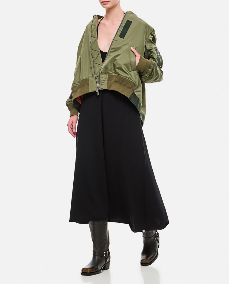 Sacai - Nylon Twill Mix Knit Blouson | HBX - Globally