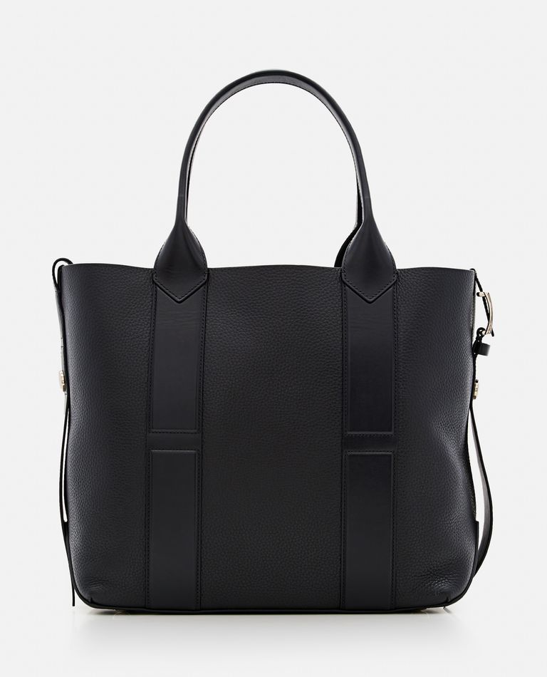 MEDIUM SCRIPT LEATHER SHOPPING BAG for Women - Hogan | Biffi