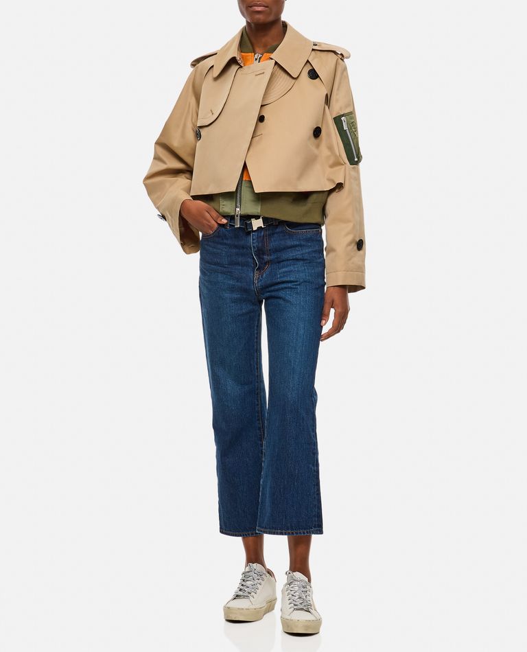COTTON GABARDINE X NYLON TWILL BLOUSON for Women - Sacai | Biffi