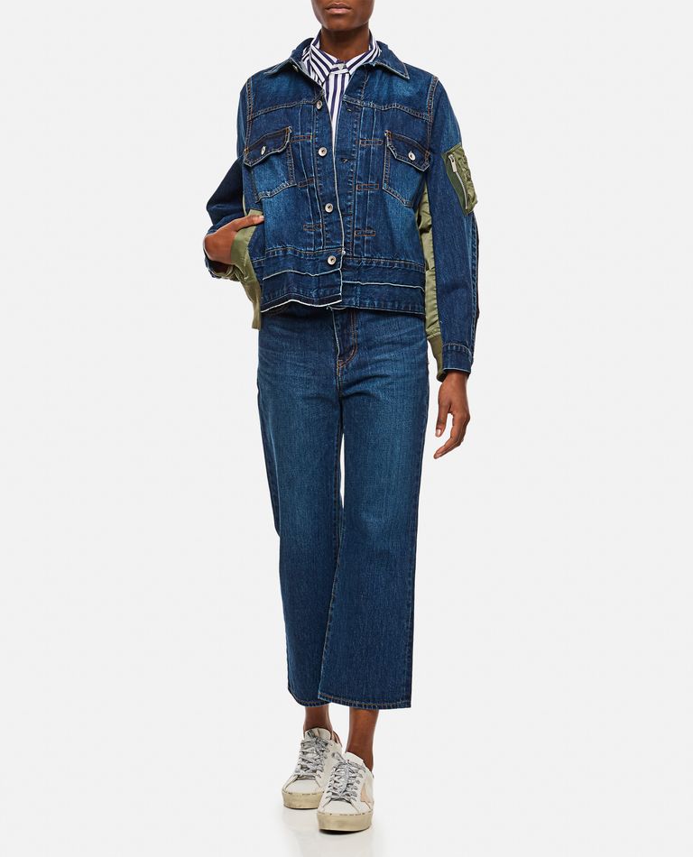 sacai Denim x Nylon Twill Jacket レディース sacai] Denim x Nylon Twill Blouson – MaW SAPPORO