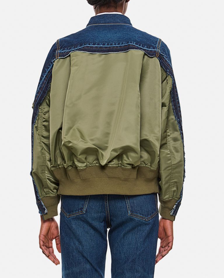 DENIM X NYLON TWILL JACKET for Women - Sacai | Biffi