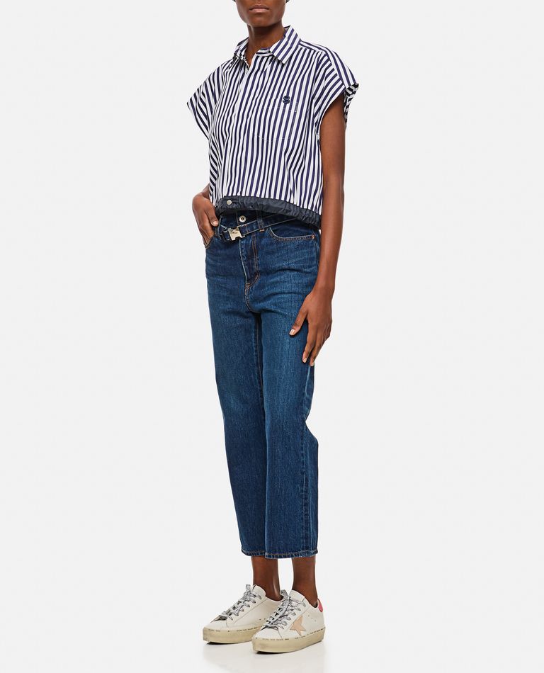 SHORT COTTON POPLIN SHIRT for Women - Sacai | Biffi