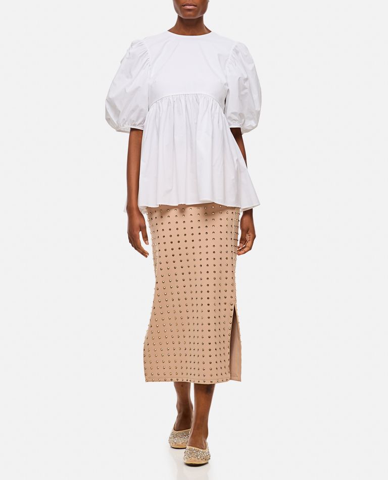 【Cecilie Bahnsen】ARIANA SKIRT Cecilie Bahnsen Ariana Floral Sequin Wrap Pencil Skirt