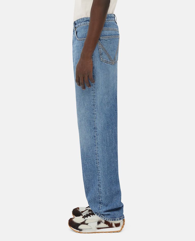 BOTTEEGA VENETA Indigo Denim Jeans デニム ジーンズ Bottega Veneta Men's Rinsed Denim Intreccio-Pocket Jeans