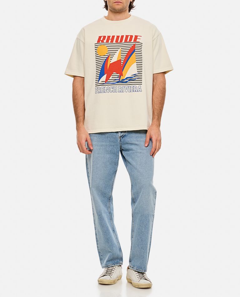 【関税込み】Rhude オフホワイト Poster Tシャツ RHUDE POSTER T-SHIRT for Men - Rhude sale | Biffi