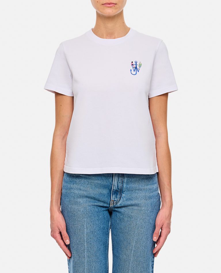 ANCHOR EMBROIDERY BACK PRINT T-SHIRT for Women - JW Anderson