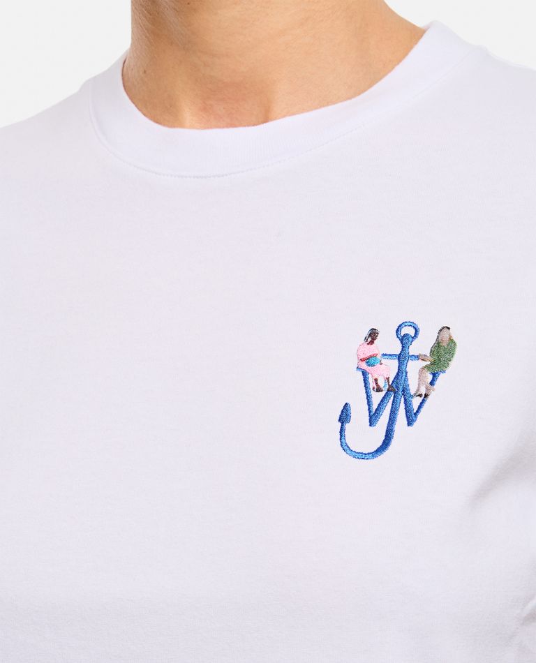 ANCHOR EMBROIDERY BACK PRINT T-SHIRT for Women - JW Anderson