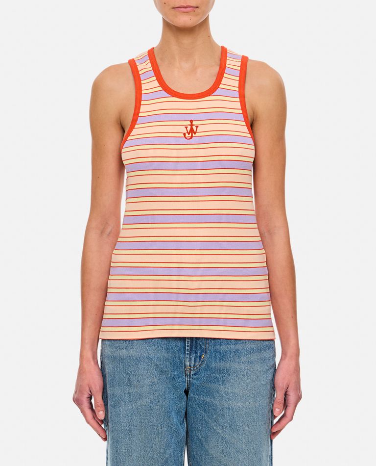 ベスト・ジレ JW ANDERSON Women Vests JO0248PG1717001 White JW Anderson Women's Chest Logo Embroidery Vest in White JW