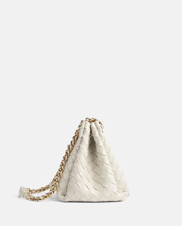 Bottega Veneta - PARACHUTE SMALL WHITE SHOULDER BAG_3