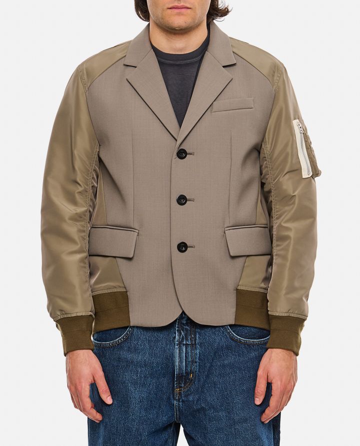 Sacai - SUITING BONDING MIX JACKET_1