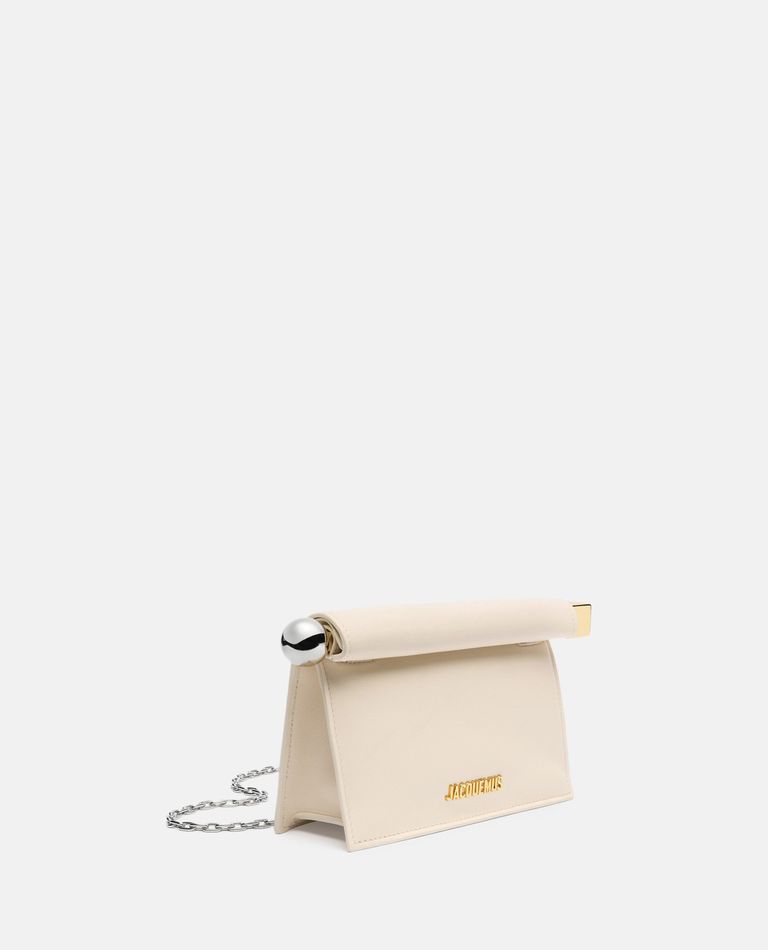 【関税＆送料込み】Jacquemus La Petite Pochette Rond CarrAC La Petite Pochette Rond Carré leather clutch in black