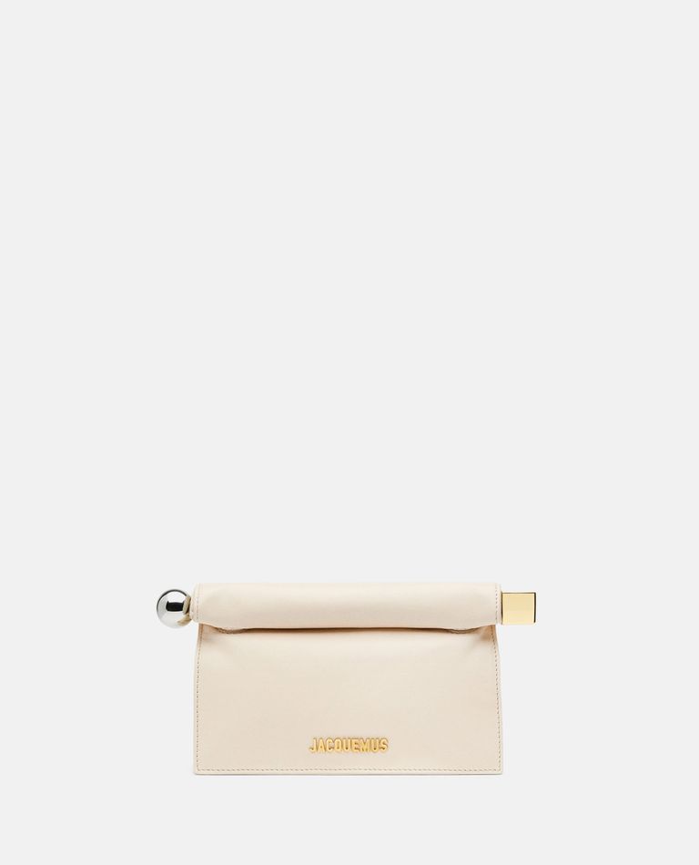 【関税＆送料込み】Jacquemus La Petite Pochette Rond CarrAC La Petite Pochette Rond Carré leather clutch in black