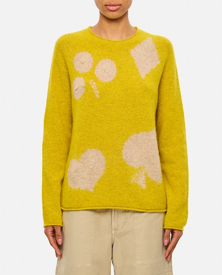 【送料&関税込】Stone  Yellow BouclA£AC Sweater CASHMERE SEAMLESS WIDE PULLOVER for Women - Suzusan sale | Biffi
