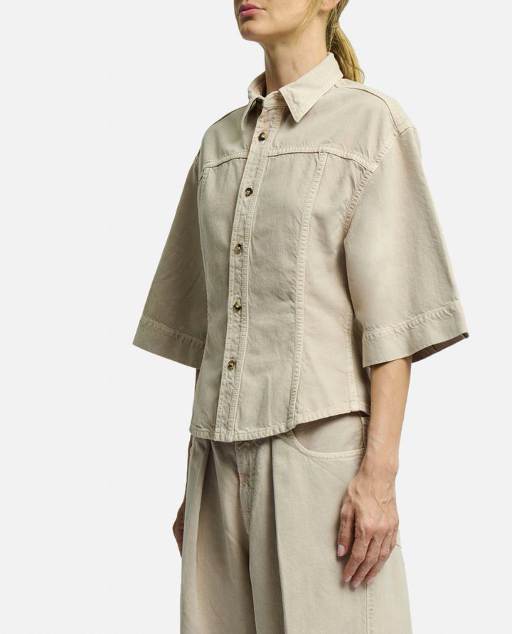 Haikure - LILAS TWILL DENIM CAMICIA_3