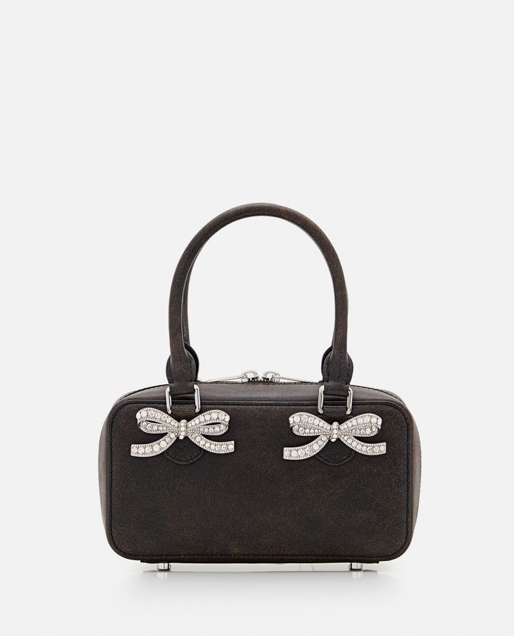 Self-Portrait - MINI TOTE BAG IN PELLE NERA_1