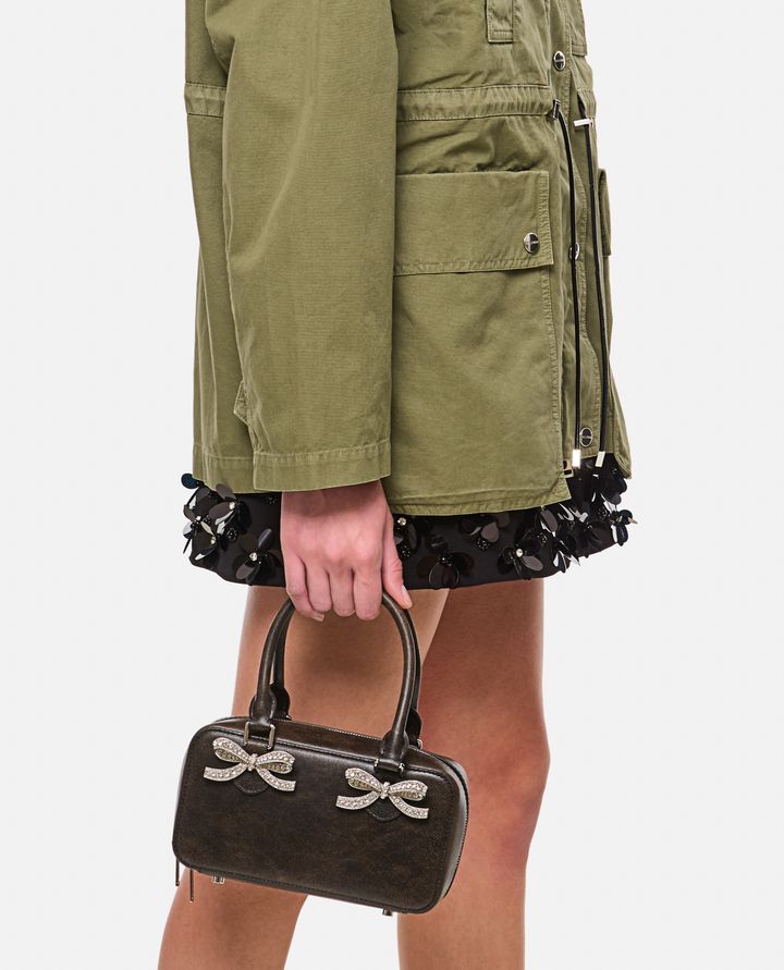 Self-Portrait - MINI TOTE BAG IN PELLE NERA_5