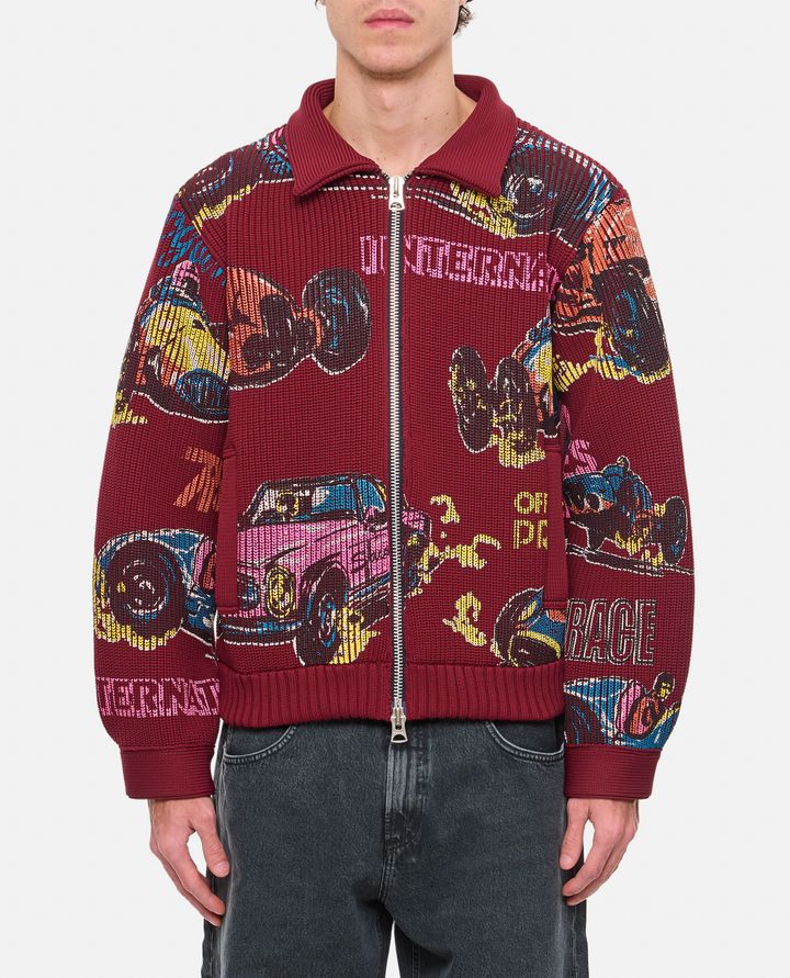 Sacai - CARDIGAN BORDEAUX_1