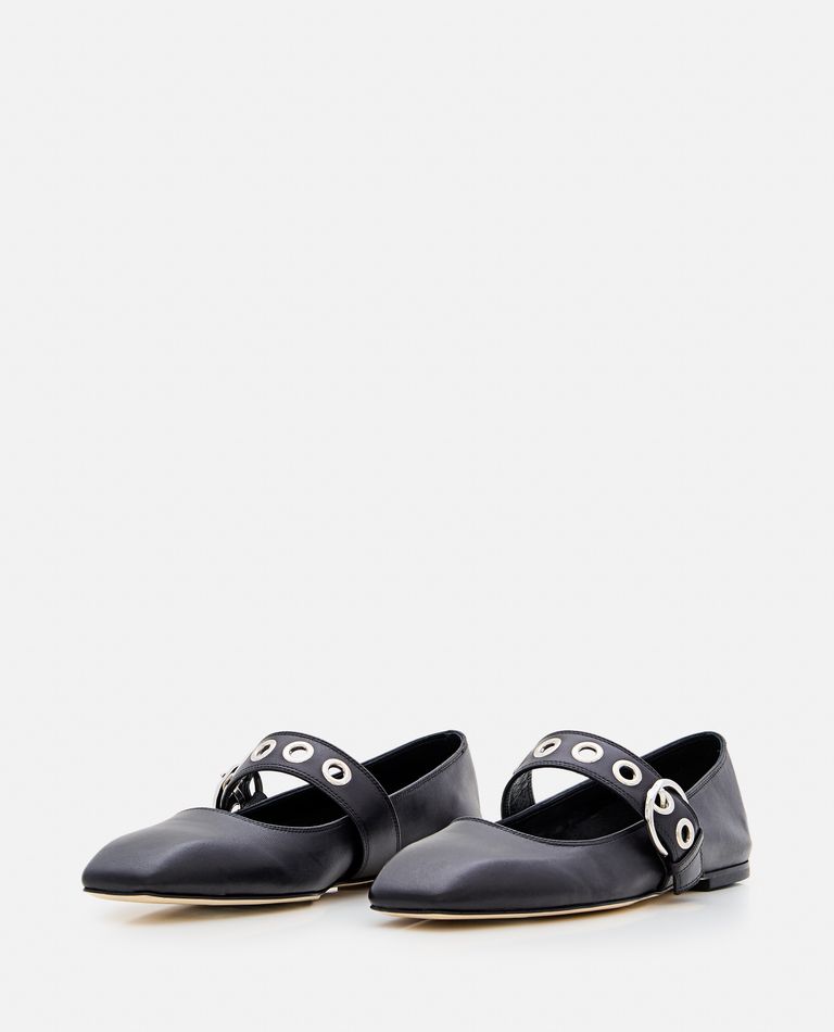 スニーカー AEYDE Women Sneakers UMA EYELET NAPPA LEATHER Black Uma Eyelet Leather Mary-Janes Flats – Aeyde