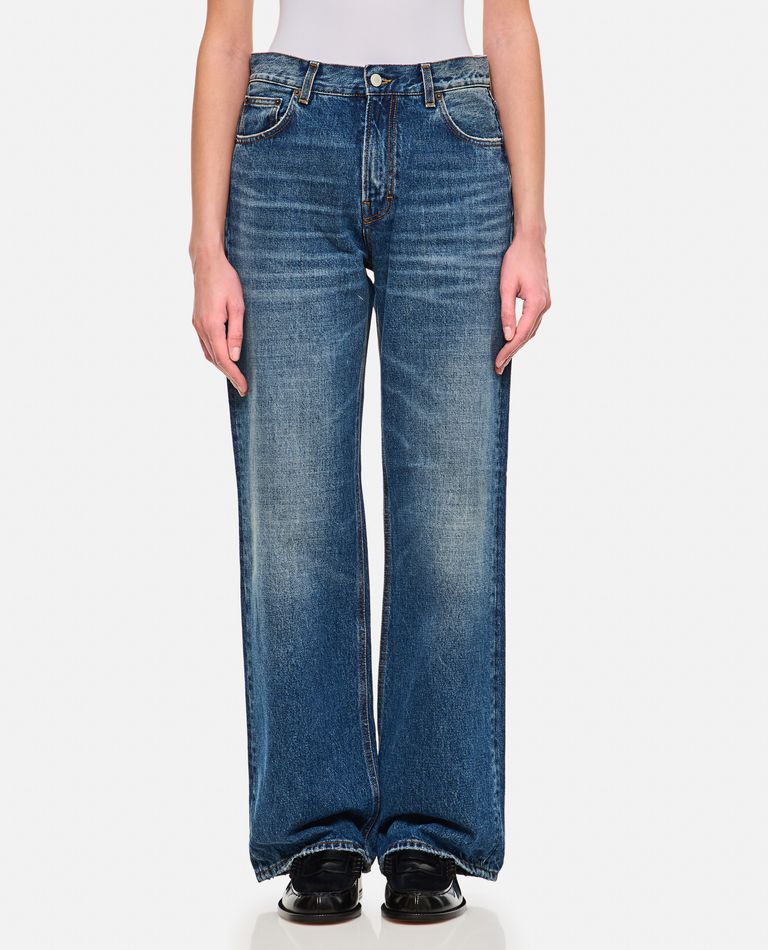 デニム・ジーパン HAIKURE FW25 KOREA LAGOON WASH (HEW03185DF179 L0882) HAIKURE Korea high-rise wide-leg jeans | NET-A-PORTER