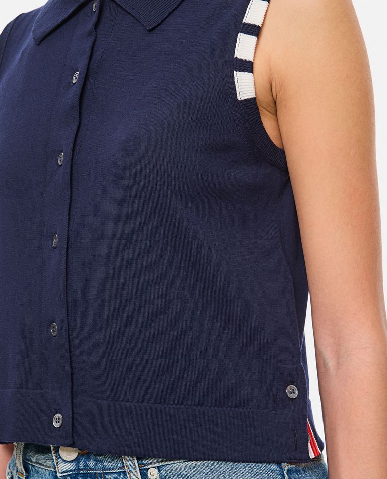 JERSEY STITCH SLEEVELESS CROPPED for Women - Thom Browne