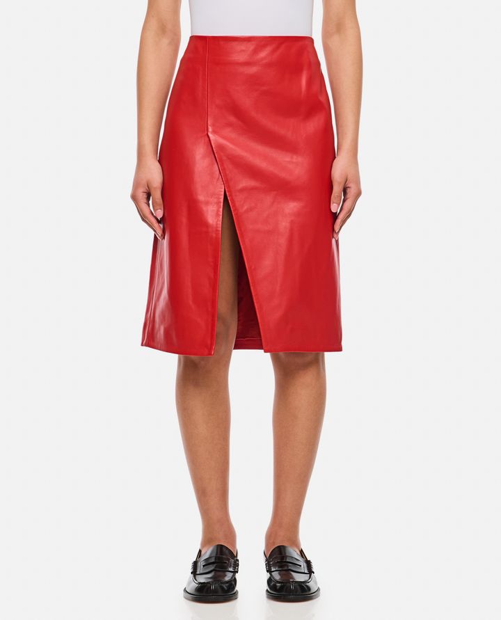 Loulou de Saison - LEATHER SLIT SKIRT_1
