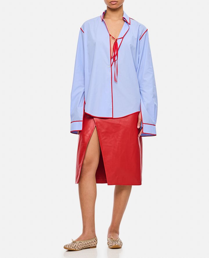 Loulou de Saison - LEATHER SLIT SKIRT_2
