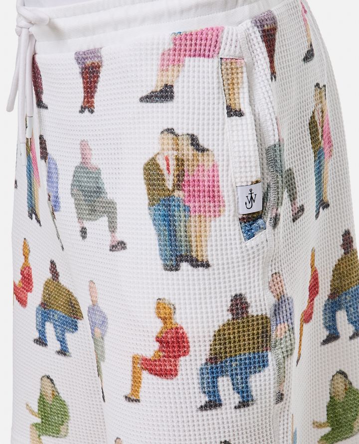 JW Anderson - PRINTED WAFFLE SHORTS_4