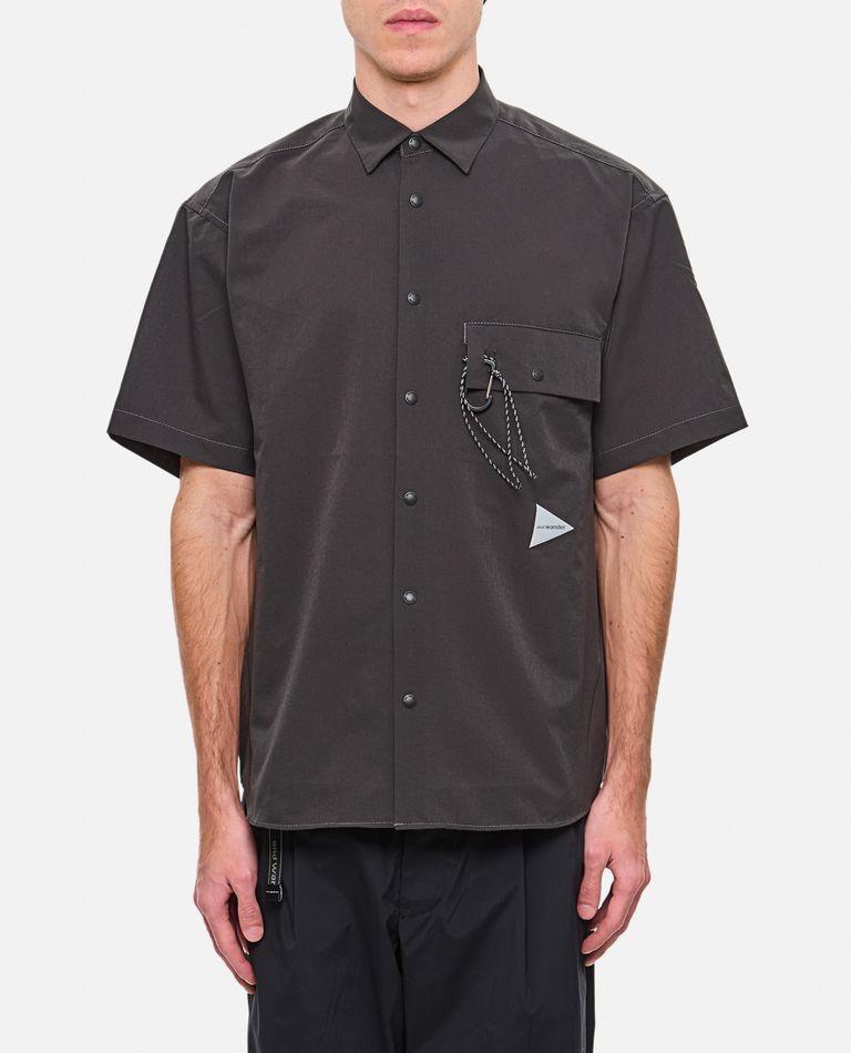 and wander アンドワンダー dry ox no collar shirt (W)
