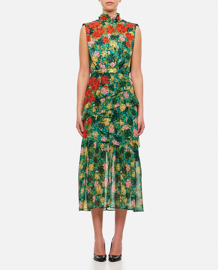 Saloni - FLEUR RUFFLE DRESS_1