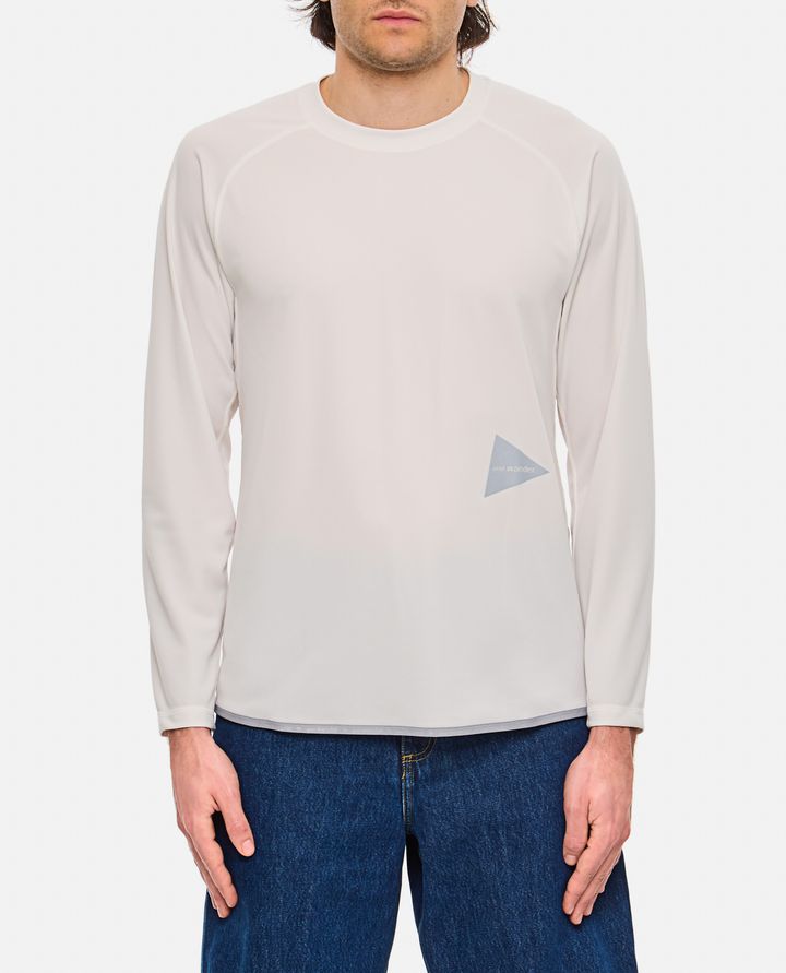 And Wander - WHITE LONG SLEEVES T-SHIRT_1