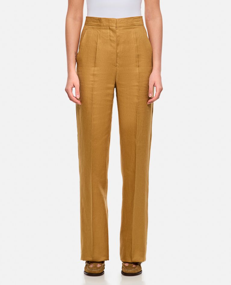 ★VIP★Max Mara★Aversa パンツ MAX MARA Aversa embroidered linen wide-leg pants | NET-A-PORTER