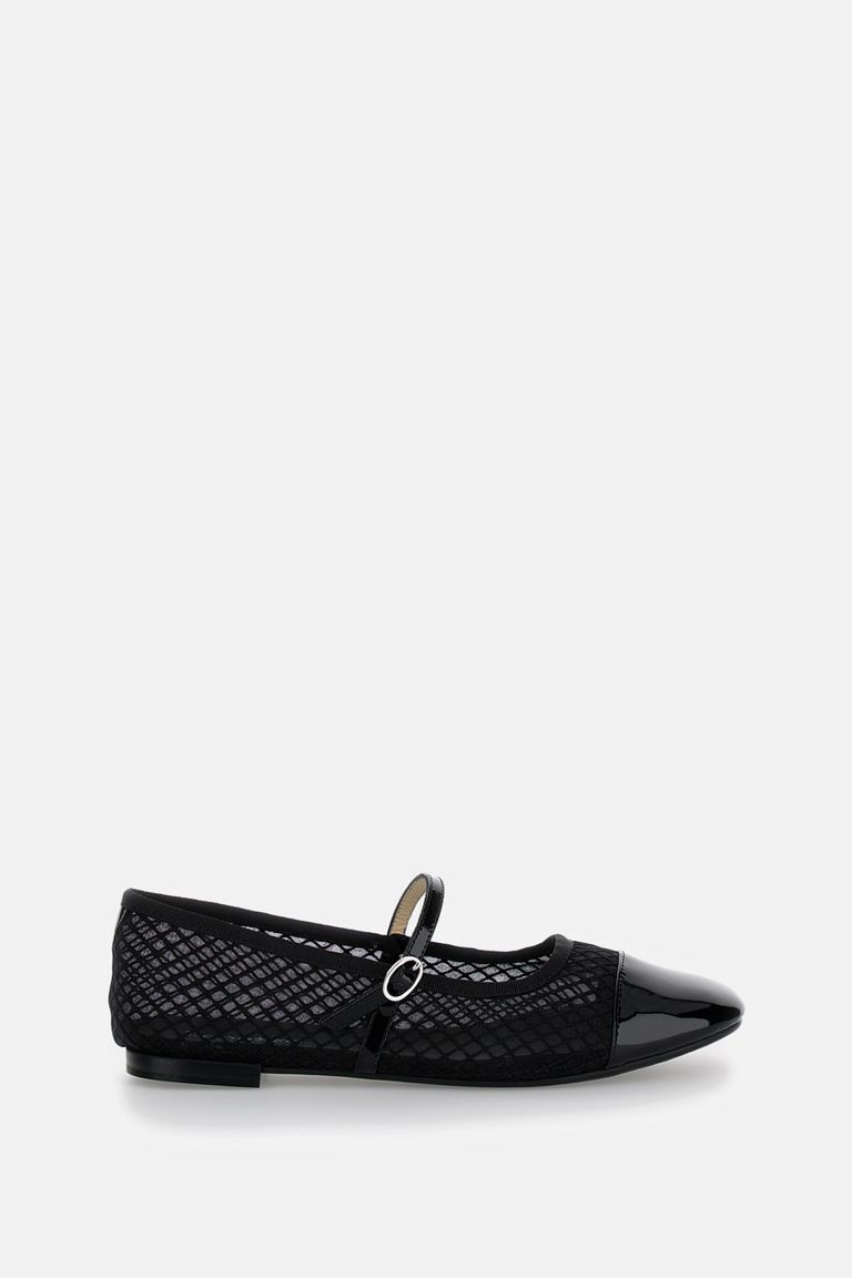 Lilouh Nude leather ballerinas with eyelet – Repetto