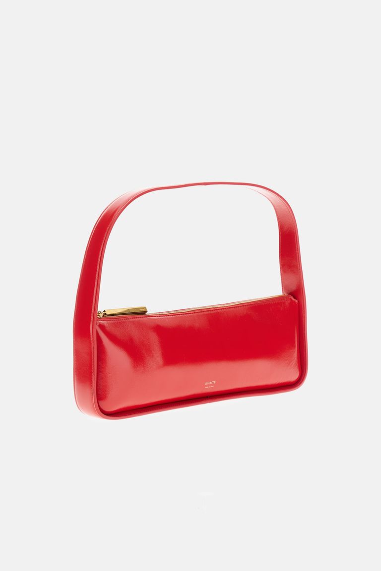 Khaite Lori Crackle Patent Leather Shoulder Bag