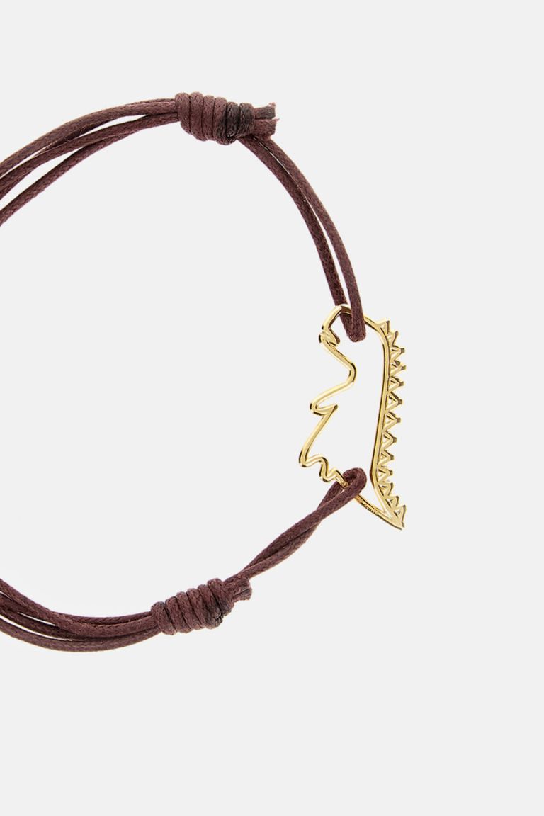 Aliita 9k Yellow Gold Dino Cord Bracelet