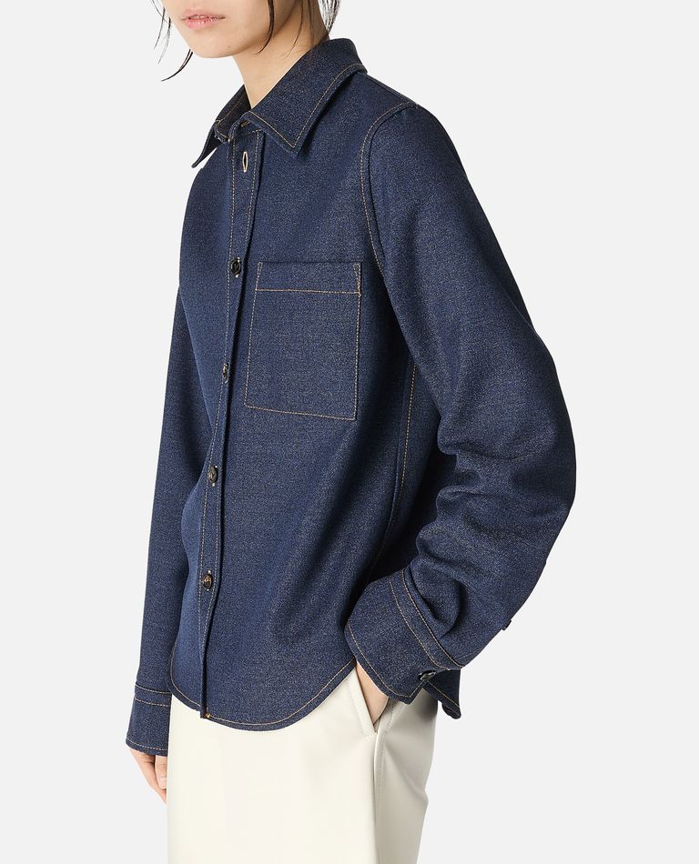 Bottega Veneta Melange Wool Cotton Drill Button-down Shirt