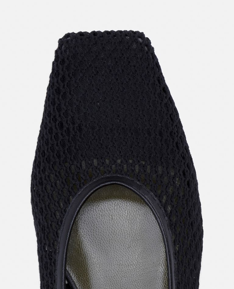 Maria Luca Leather Ballerina Shoes In Black