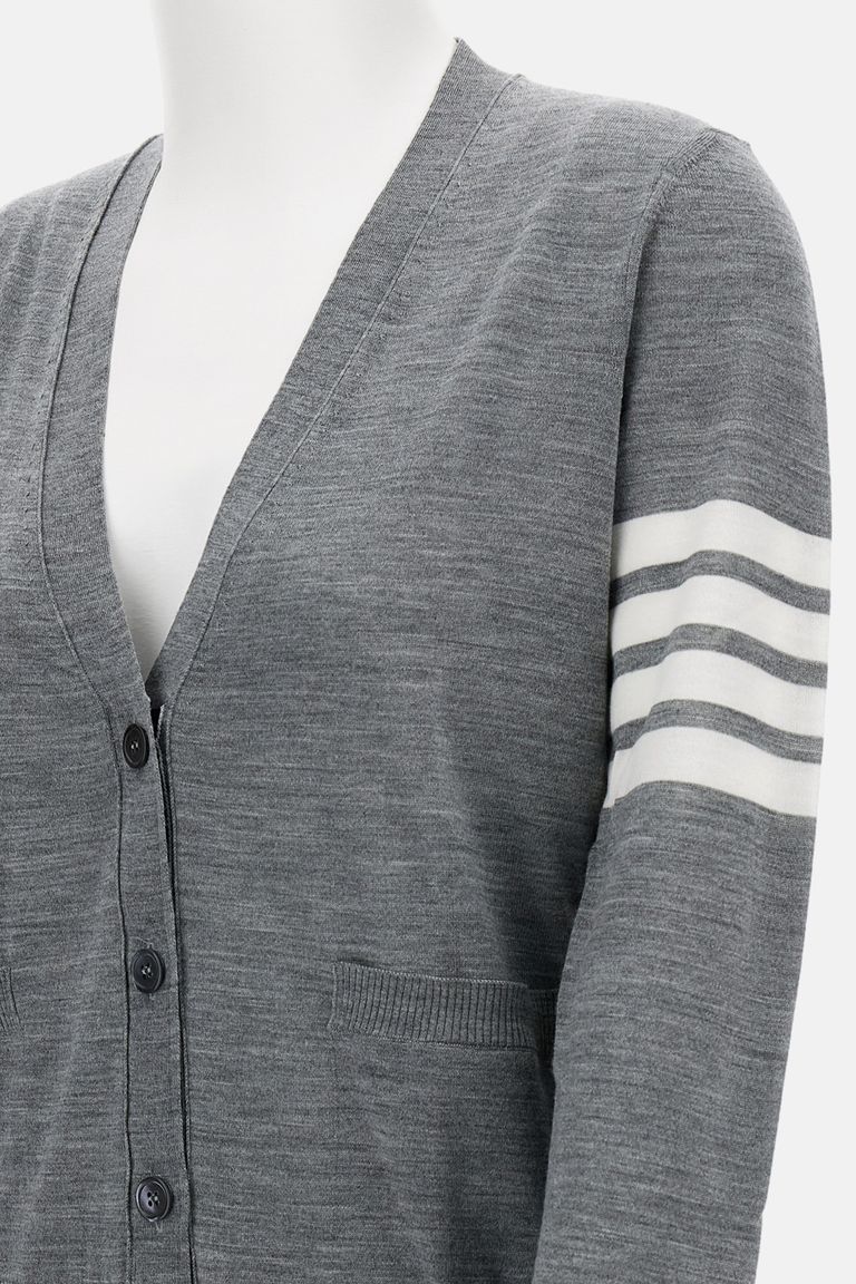 Thom Browne 4-bar Merino Wool Cardigan