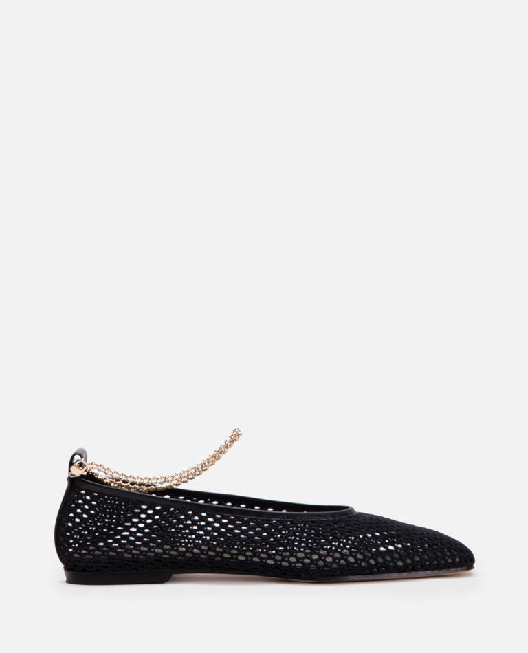 Maria Luca Leather Ballerina Shoes In Black