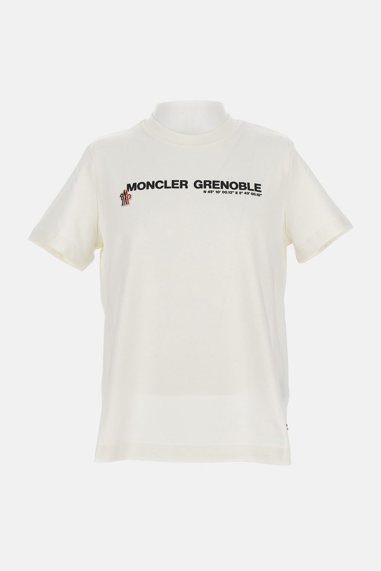 Moncler White Short Sleeves T-shirt