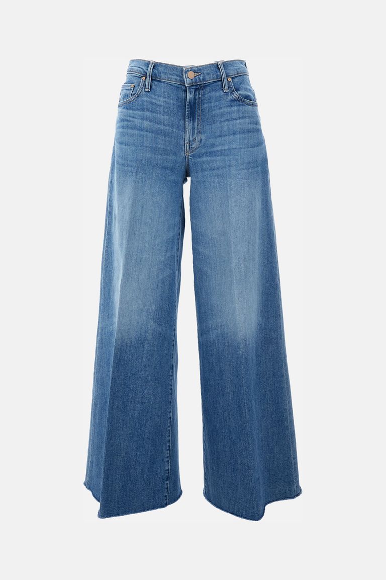 MOTHER THE SWISHER SNEAK FRAY JEANS