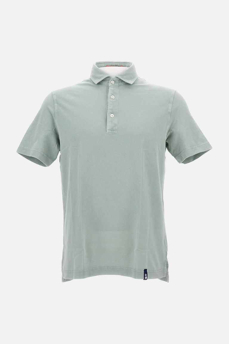 Drumohr Light Green Button Down Polo Shirt