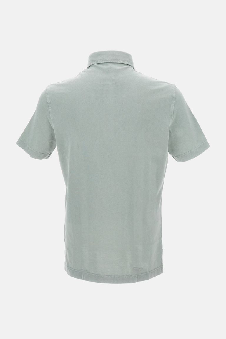 Drumohr Light Green Button Down Polo Shirt