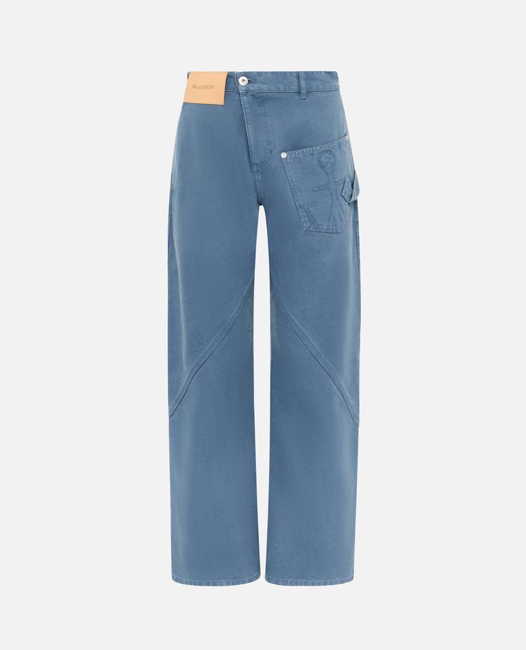 Jw Anderson Twisted Workwear Trousers In Blue