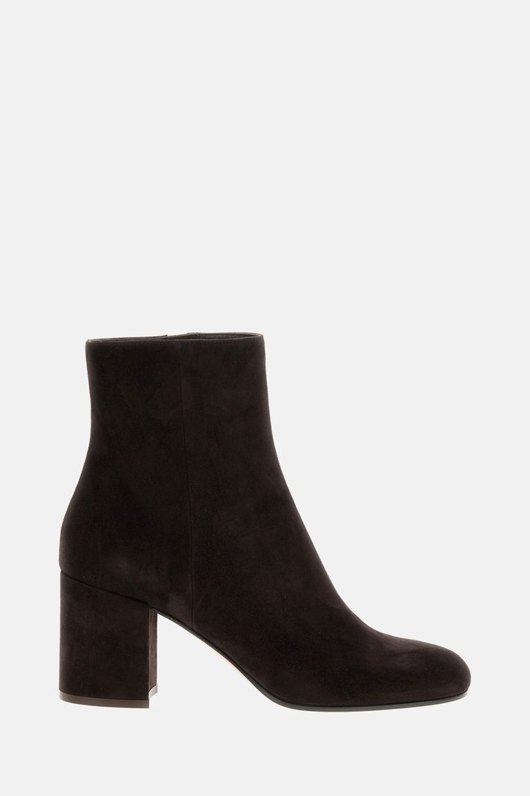 Gianvito Rossi Block Heel Ankle Boots With Suede Finish