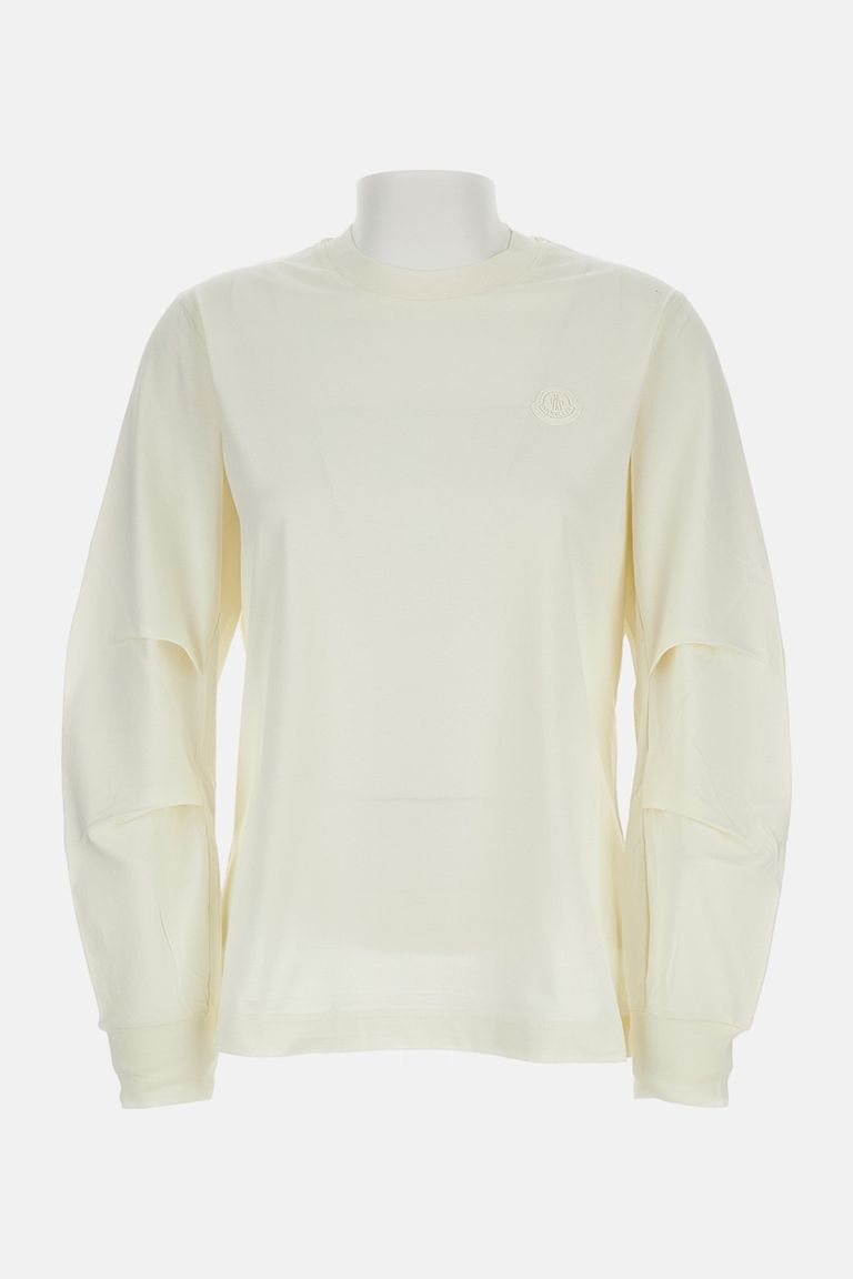 Moncler Long-sleeved Womens T-shirt In White
