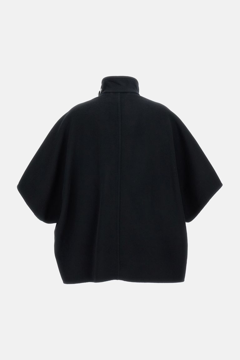 Max Mara Hand-sewn Derrik Cashmere Cape In Black