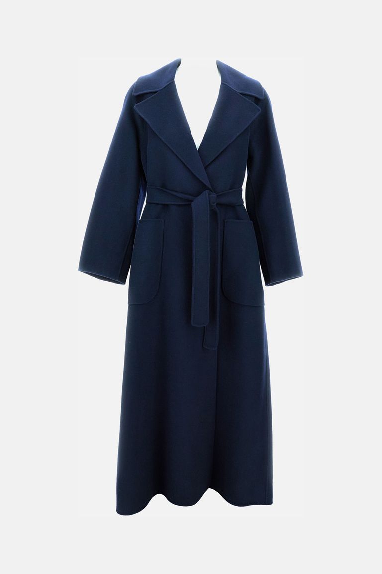 's Max Mara S Max Mara Women Paolore Coat With Belt In Blue