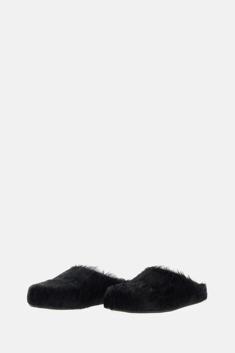 Marni Long-hair Calfskin Fussbett Sabot