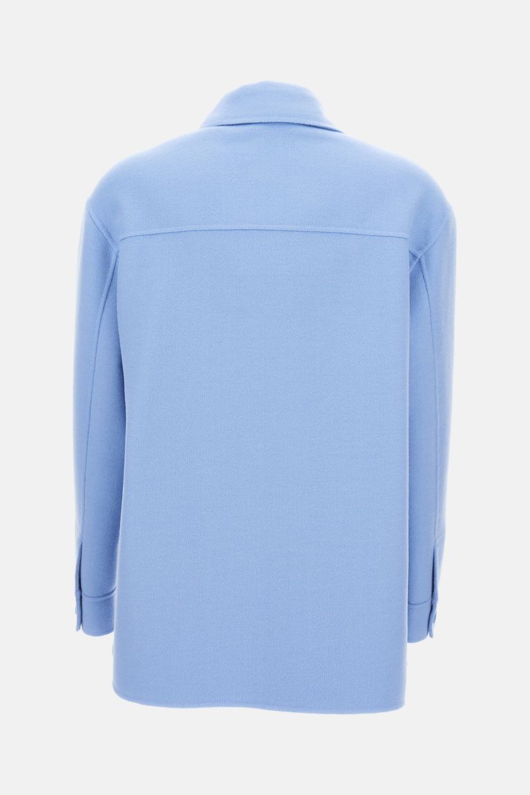 Max Mara Studio Jacket Woman Gnawed Blue In Blue